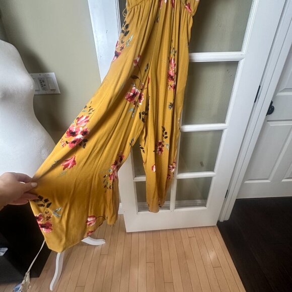 Anthropologie Corey Lynn Calter Floral Jumpsuit with Striped Belt Size Medium - Picture 5 of 13